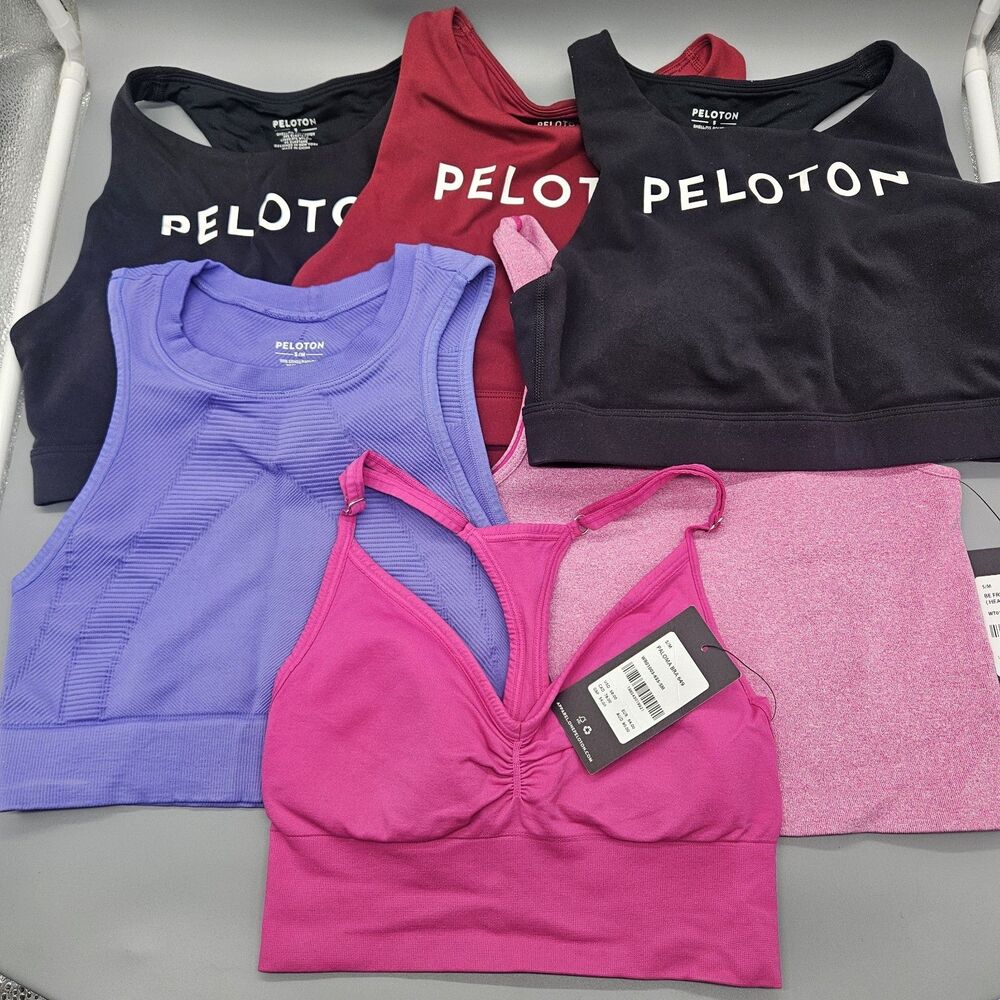 Lot Of 6 NWT Peloton Gym Sports Bra Womens Size Small Mixed Running Workout